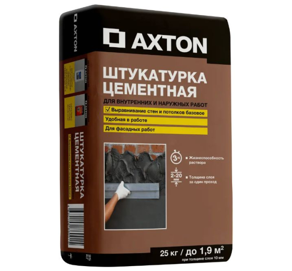 Штукатурка цементная Axton