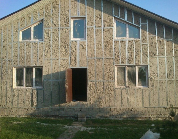 Утепление каркасного дома эковатой