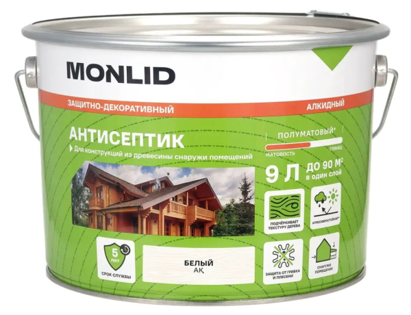 Защитно-декоративный антисептик лессирующий MONLID. Фото предоставлено «Лемана ПРО»